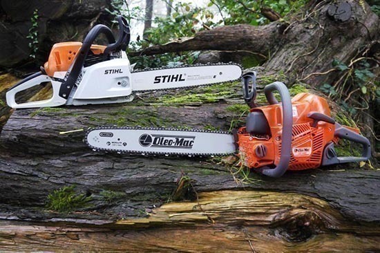 Stihl un  Oleo Mac zāģi
